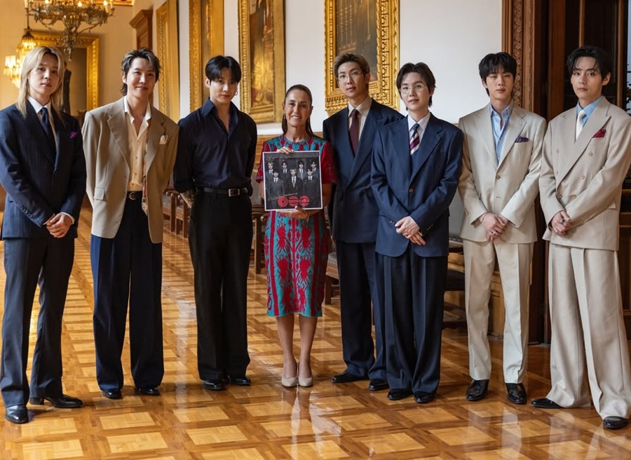 claudia sheinbaum y bts