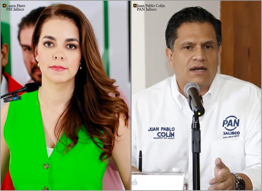 laura haro y juan pablo colín dirigentes del pri y pan jalisco
