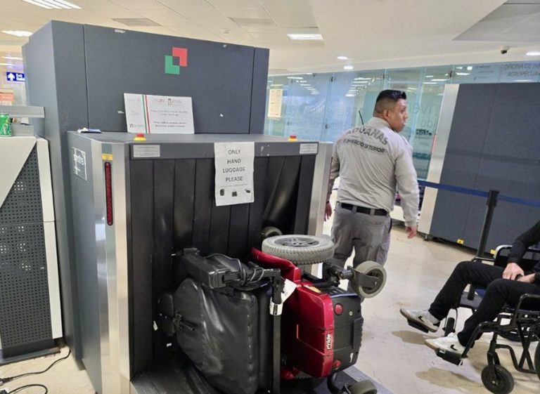 aeropuerto de cancún silla de ruedas con droga