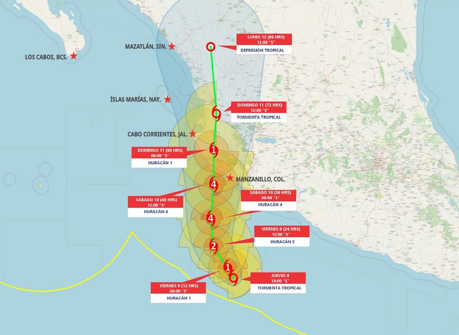 protección civil colima huracán simón